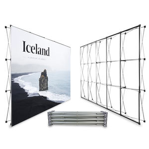 8ft 10ft 20ft sergi zemin fuar açılır ekranlı standında streç germe kumaş tanıtım banner'ı standları - Product Image 5