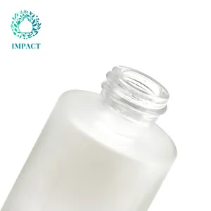 고급 1oz 30ml 실린더 젖빛 화장품 기초 유리 병 (세럼 펌프 포함)