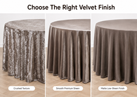 Nappe Ronde en Velours Froissé Sur Mesure pour Banquets, Hôtels, Mariages, Événements, Location en Gros