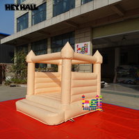Château gonflable commercial robuste 8x8 pieds couleur pêche pour la location et toutes les occasions
