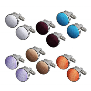 Sợi Kim Loại Nhuộm Vải Màu Rắn Vải Che Khuy Măng Sét Nam - Product Image 1