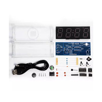 Kit de fabrication d'horloge numérique sept couleurs, ensemble de composants électroniques DIY, modèle d'expérimentation de soudure de montre électronique