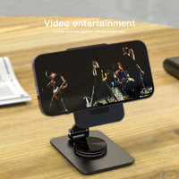 Penyangga ponsel lipat magnetis, dudukan pengisi daya nirkabel cepat Magnet Desktop untuk iphone dan Android airpod Iwatch