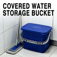 Offre Spéciale 15L étanche PP conteneur de stockage bleu gris rouge poignée de seau carré en plastique pour l'utilisation de seau d'eau de nettoyage domestique