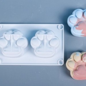 Moule à gâteau <span class=keywords><strong>en</strong></span> silicone <span class=keywords><strong>de</strong></span> qualité alimentaire <span class=keywords><strong>en</strong></span> <span class=keywords><strong>forme</strong></span> <span class=keywords><strong>de</strong></span> patte <span class=keywords><strong>de</strong></span> <span class=keywords><strong>chat</strong></span>, écologique, pour une utilisation à haute température, outil pour gâteaux et desserts - Product Image 3