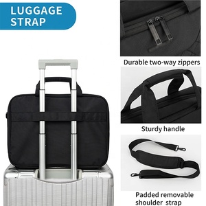 BSCI Custom 17,3 Inch Laptop Bag Maletín expandible de gran capacidad Business Office Travel Estuche para computadora portátil repelente al agua - Product Image 4