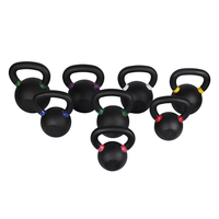 Ensemble de kettlebells en fonte thermolaquée avec cercle de couleur pour l'exercice du corps entier – Vente en gros