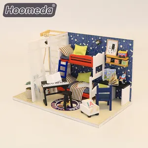 Hongda Valentijnsdag Cadeau 2023 Boek Hoekje Miniatuur Kit Poppenhuis Voor Kinderen Kinderen Keuken Set