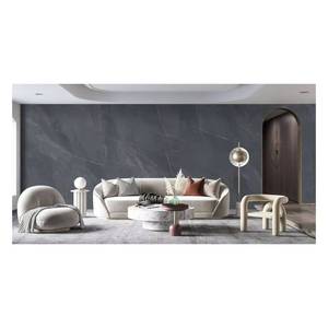 Panneau mural décoratif insonorisant en pierre de flux de silicate de calcium de luxe écologique de style européen pour salle de bain en marbre - Product Image 1