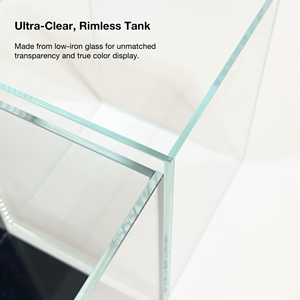 Ensemble de petit aquarium en plastique écologique pour table, pour une utilisation en extérieur et dans la salle à manger, avec lumière et filtre - Product Image 2