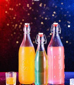 Bouteilles <span class=keywords><strong>de</strong></span> vin en verre personnalisées <span class=keywords><strong>de</strong></span> la <span class=keywords><strong>marque</strong></span> ZR, best-seller, qualité supérieure, capacité 500 ml, fermeture à anneau, couleur personnalisée, eau, whisky, <span class=keywords><strong>tequila</strong></span> - Product Image 2