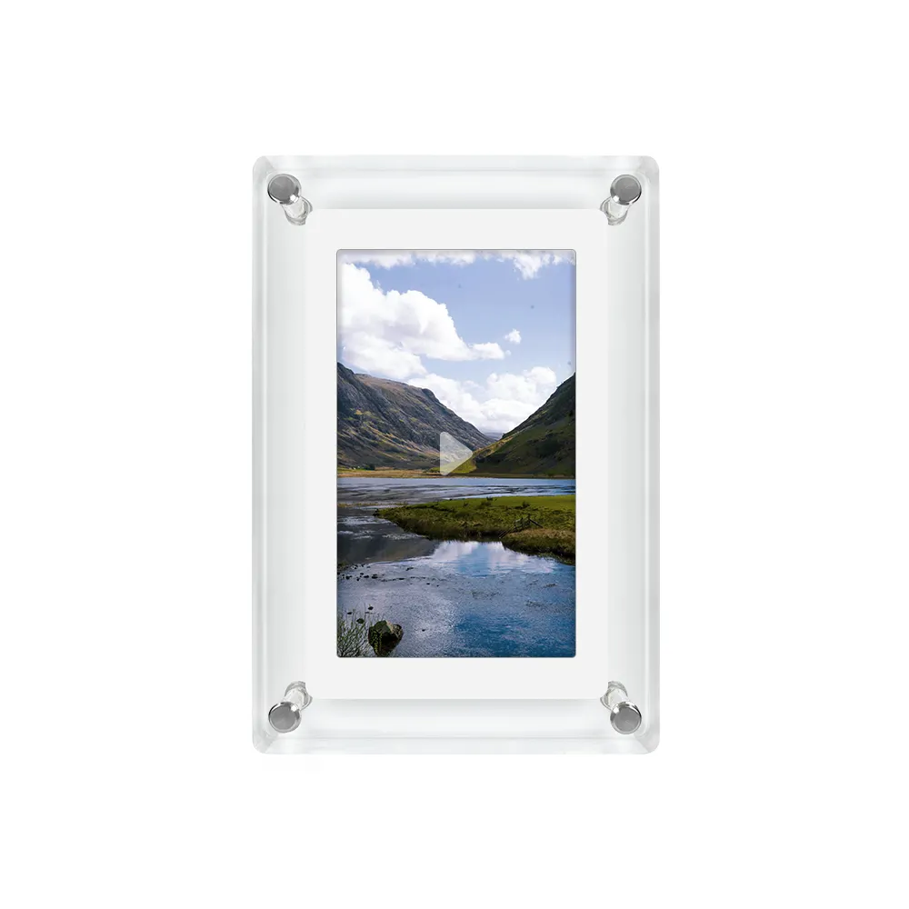 Cadre photo mobile de 5 pouces 4 Go écran IPS cadre photo numérique cadre photo d'affichage lcd numérique