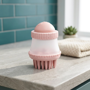 Pink Shampoo <b>Brush</b> for <b>Pets</b> Cleaning & Bathing - Product Image 2