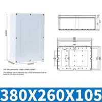 IP65 ABS Wasserdichte F-Serie Ohrenlose, Nicht-Transparente Schraubdeckelabdeckung. Siehe Produktsite für Abmessungen.