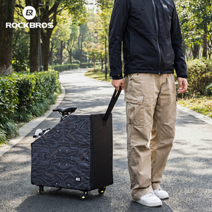 Étui de <span class=keywords><strong>transport</strong></span> pliable ROCKBROS pour vélo, sac de voyage portable pour vélo avec roues, protection 3 couches, <span class=keywords><strong>housse</strong></span> de pluie, convient aux vélos de 14 à 22 pouces - Product Image 6