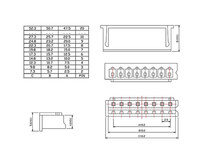 Connecteur XH2.54, boîtier femelle à pas de 2,54 mm, coque en plastique, 2/3/4/5/6/7/8/9/10/11/12/13/14/16 broches pour carte PCB XH