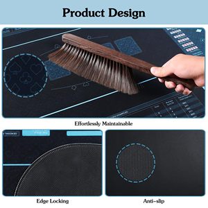 Tapete de Póker Profesional Exclusivo de PVC Moderno, 177.8 x 88.9 cm, Antideslizante, Duradero, Plegable, con Guía de Posibilidades, para Juegos de Casino - Product Image 3