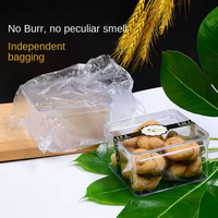 Boîte Carrée en Plastique Transparent de Qualité Alimentaire en Gros, Contenant pour Desserts, Tiramisu, Pâtisseries et Bonbons