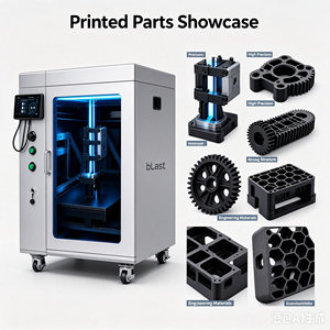 Imprimante 3D industrielle Blast 2 FFF, grand volume d'impression, haute précision, compatible avec les matériaux PEEK, PPS-CF, fibre de carbone - Product Image 1