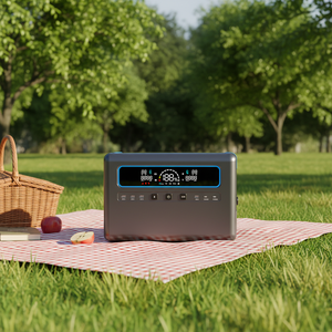 Générateur <span class=keywords><strong>solaire</strong></span> portable de secours extérieur 2400W LiFePO4 pour <span class=keywords><strong>camping</strong></span>, accessoires de <span class=keywords><strong>camping</strong></span>, station d'alimentation à batterie, OEM fabricant - Product Image 4