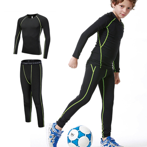 Ensemble de sport Lanyu pour enfants : pantalon de compression athlétique, manches longues, <span class=keywords><strong>sous</strong></span>-vêtements de base pour le fitness et la gym - Product Image 1