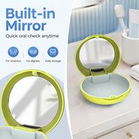 Boîte de rangement orthodontique avec fermeture magnétique, étui pour aligneurs avec miroir, conteneur dentaire en PC pour la vente en gros