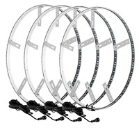 KSS 17 "simple rangée 4 pièces anneaux de lumière de roue accessoires de voiture LED lumière de jante de roue LED blanc LED étanche feux de roue pour camionnette