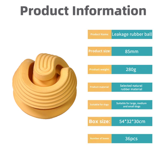 Jouet à mâcher pour chien en caoutchouc résistant, non toxique, balle résistante aux morsures, favorise la santé dentaire - Product Image 4