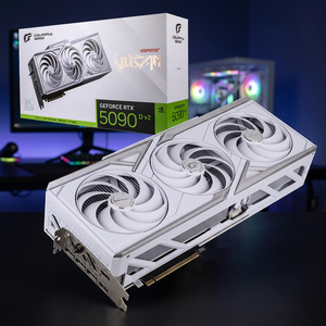 2025 New Colorful IGame GeForce RTX 5090 D V2 Vulcan W OC 24GB GDDR7 PCI Express 5.0 <b>Fan</b> GPU AI <b>Computing</b> White Desktop Gaming - Product Image 2