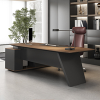 Meubles de bureau modernes de haute qualité, bureau de direction en noyer pour PDG, table de bureau pour le bureau