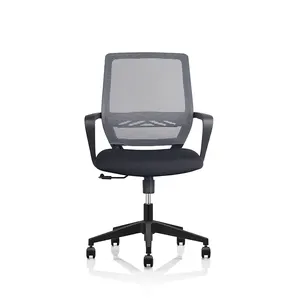 Guangdong Wholesale Good Quality Black Mesh Breathable Fabric Swivel Staff Task Office Chair