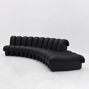 Atunus lujo Unico de sede DS 600 sofa de disteno serpiente cuero Negro Curvo Modular seccional sofa conjunto - Product Image 5