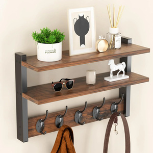 Estante de Almacenamiento de Madera Maciza de Doble Pared para Cocina, Ropa de Cama, Bolsas, Sala de Estar, Entrada, Baño, Adorno Decorativo, Porta Llaves - Product Image 2