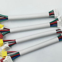 Harness Kabel Multi-Cabang Kustom dengan Tabung Fiberglass Putih Berlapis Pernis & Konektor Plastik Berwarna-warni Multi-Tipe untuk Refrigerasi