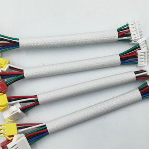 Faisceau de câbles multi-branques personnalisé avec tube en fibre de verre blanc verni et connecteurs en plastique colorés multi-types pour la réfrigération - Product Image 3
