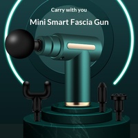 Mini pistolet de massage électrique portable LCD Fascia Gun Fitness, 4 têtes de massage, batterie 1200-2000mAh, faible bruit