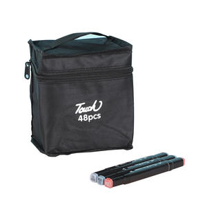 Ensemble de marqueurs permanents à double pointe pour le dessin artistique, avec logo personnalisé, en gros, avec sac à bandoulière - Product Image 1
