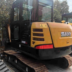 รถขุด SANY SY60C Pro ขนาด 6 ตัน ระบบไฮดรอลิก ติดตั้งบนแทร็ก อุปกรณ์ก่อสร้าง รุ่นปี 2022 ความจุบุ้งกี๋ 0.8 ลูกบาศก์เมตร สีเหลือง - Product Image 3