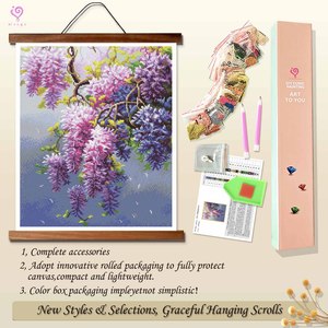 Kit de Peinture Diamant 5D Fleur Violette Style Glycine – Vente Chaude – Peinture Diamant Imprimée en Gros - Product Image 4