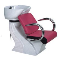 Fauteuil et lit de lavage de cheveux de luxe en cuir métallisé Dongkai pour salons de coiffure et espaces commerciaux
