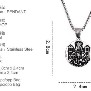 Joyería Retro de Acero Inoxidable para Hombre, Personalizada con Grabado, Incluye Collar Feminista con Zirconia, Accesorio Religioso - Product Image 5