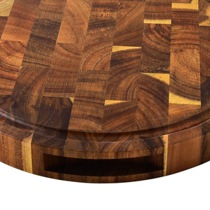 Nouveau Design 100% Ronde En <span class=keywords><strong>Bois</strong></span> massif D'acacia fin Grain <span class=keywords><strong>Planche</strong></span> à Découper Pour la viande Fruits Fromage - Product Image 4