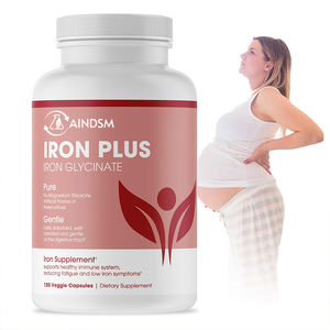 Cápsulas de Hierro Vegetarianas para Aumentar la Energía, Hierro Glicinato en Cápsulas Duras para Aumentar la Resistencia - Product Image 1