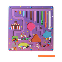 Jeu de labyrinthe numérique en bois personnalisable avec couleurs, jouets éducatifs intelligents pour enfants, labyrinthe à billes coloré