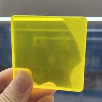 Pierre brute de garnet d'yttrium-aluminium (YAG) de laboratoire, vert émeraude, jaune néon, Paraiba, pour facettage