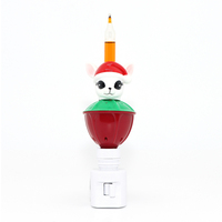 Lampada Decorativa Festiva a Forma di Gatto con Cappello Natalizio, Luce Notturna Sicura per Bambini, Regalo per Amanti dei Gatti, Logo Personalizzato, Ordine all'Ingrosso