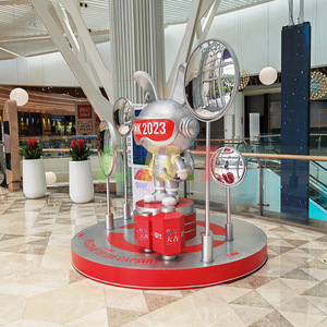 Escultura de Conejo de Fibra de Vidrio Libit Yuanyu para Centros Comerciales, Figura Artística del Año Nuevo Chino - Product Image 3
