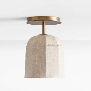 Đèn trần cổ điển bằng vải lanh Đèn trần trong nhà Đèn trần cổ điển Đèn trần tròn để chiếu sáng trong nhà - Product Image 4