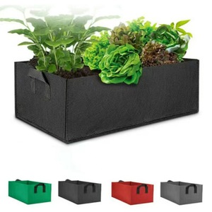 Sac de culture rectangulaire pour balcon, <span class=keywords><strong>pot</strong></span> de fleurs et légumes, en tissu non tissé, écologique et biodégradable, pour pépinière extérieure - Product Image 4