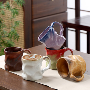Wholesale 320ml Vintage Handmade <b>Ceramic</b> Mug Japanese Creative Coarse Pottery Coffee <b>Cup</b> - Product Image 1